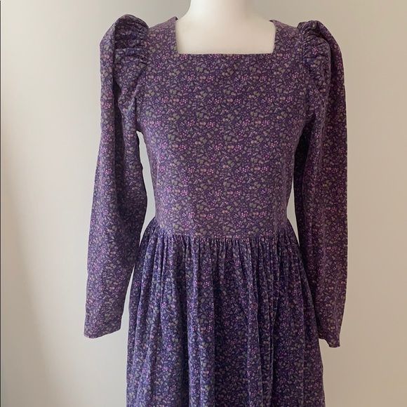 Laura Ashley Dresses & Skirts - Vintage Floral Corduroy Laura Ashley Dress